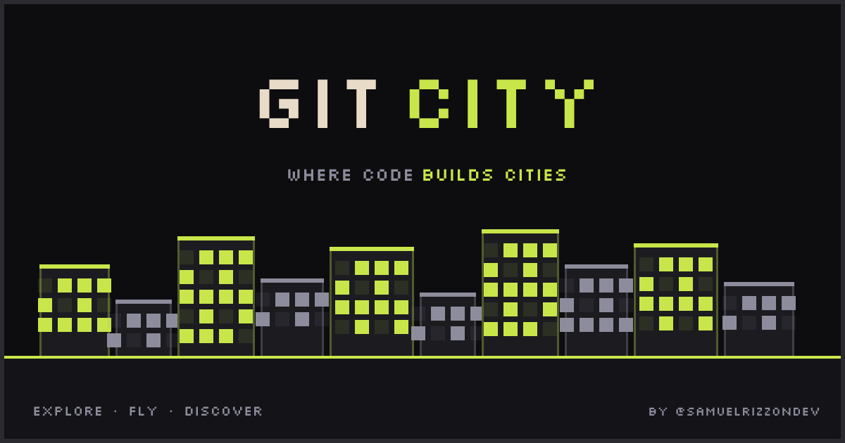 把代码写成一座城！Git-City 深度解析：将 Git 提交历史 3D 视觉化-奇蛙小屋